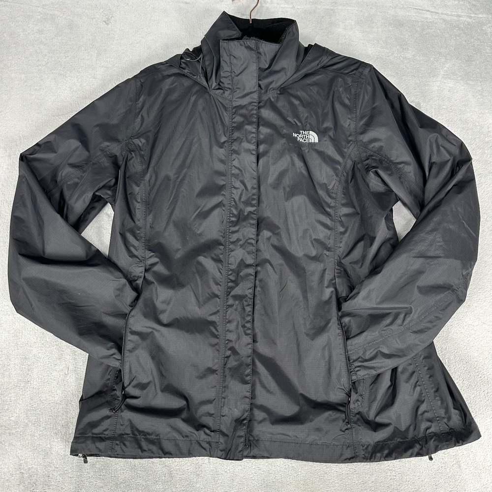 The North Face Women's XL Black DryVent Hooded Rain Jacket Waterproof Coat